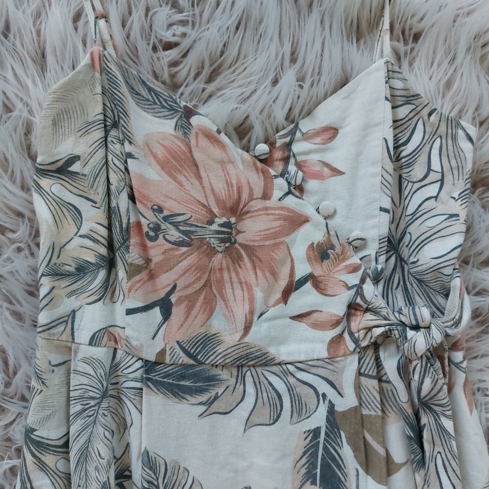 MNG Soft Tropical Floral Pastel Dress